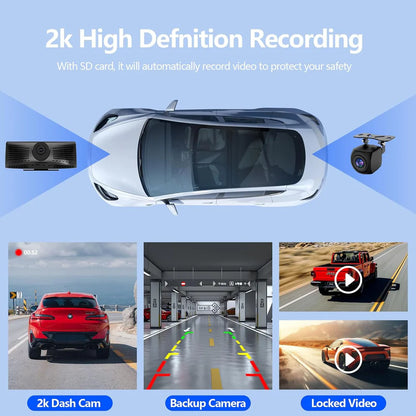 8.1 Touchscreen Car Stereo 2K Dash Cam Wireless Apple CarPlay Android Auto Portable for All Cars
