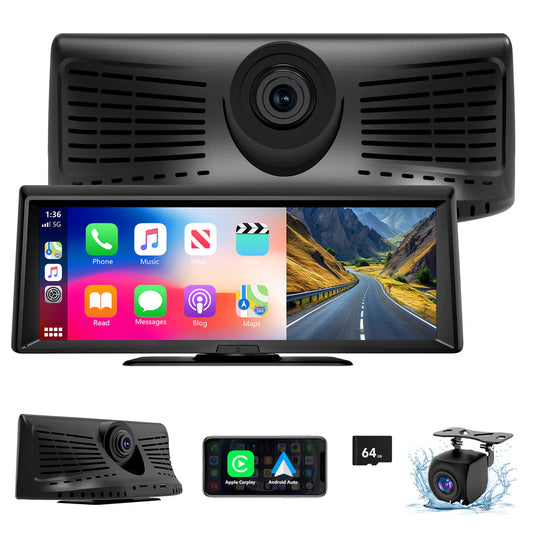 8.1 Touchscreen Car Stereo 2K Dash Cam Wireless Apple CarPlay Android Auto Portable for All Cars