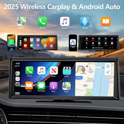 8.1 Touchscreen Car Stereo 2K Dash Cam Wireless Apple CarPlay Android Auto Portable for All Cars